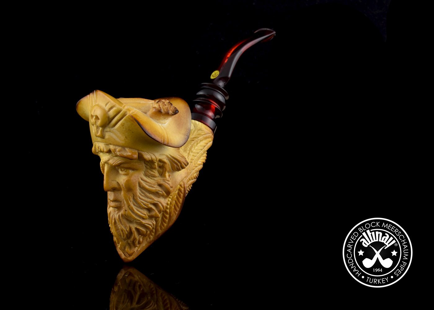 altinay-classic-pirate-meerschaumpfeife-totenkopf image 1