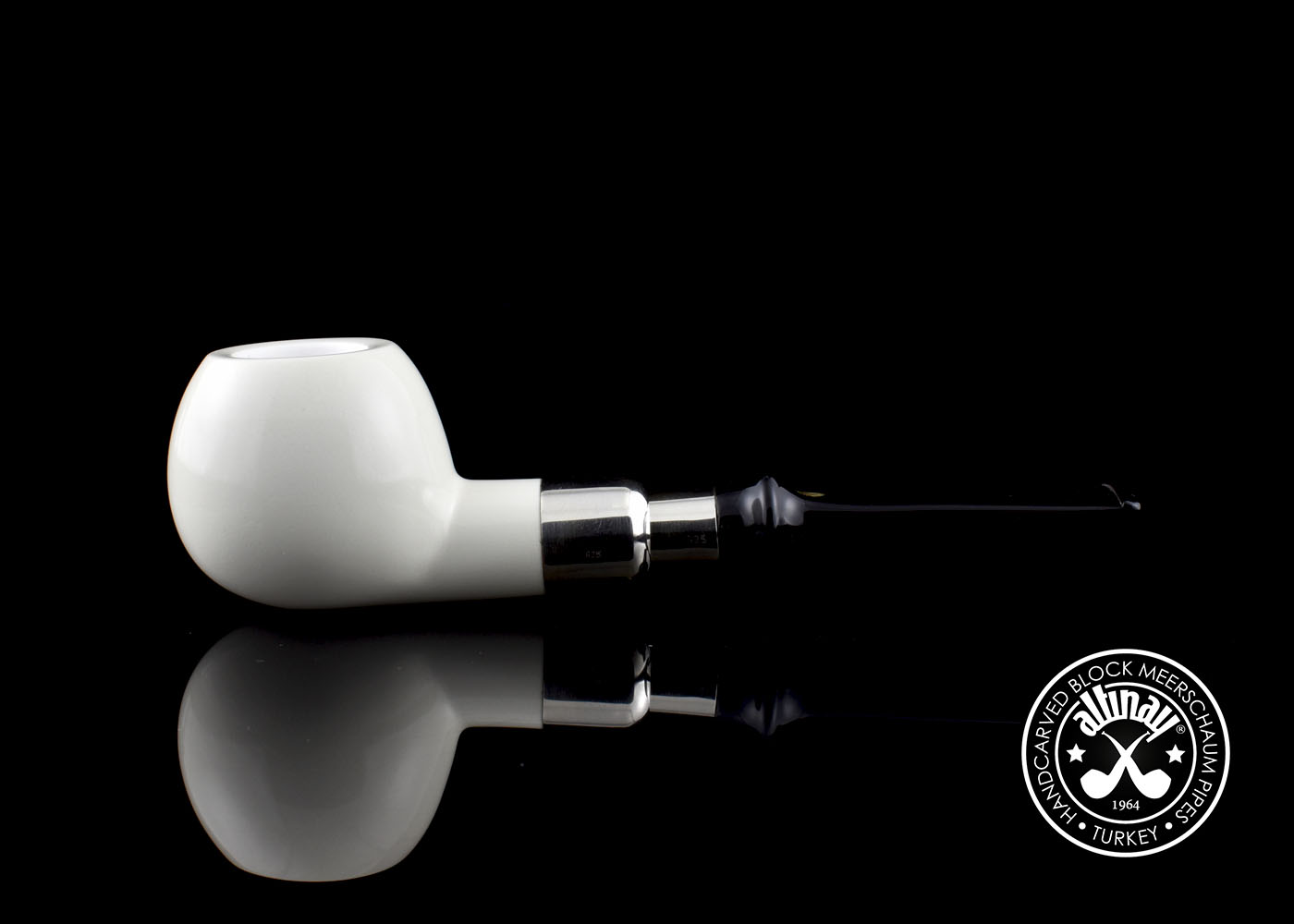 altinay-spigot-apple-meerschaumpfeife-silber-appleform image 2