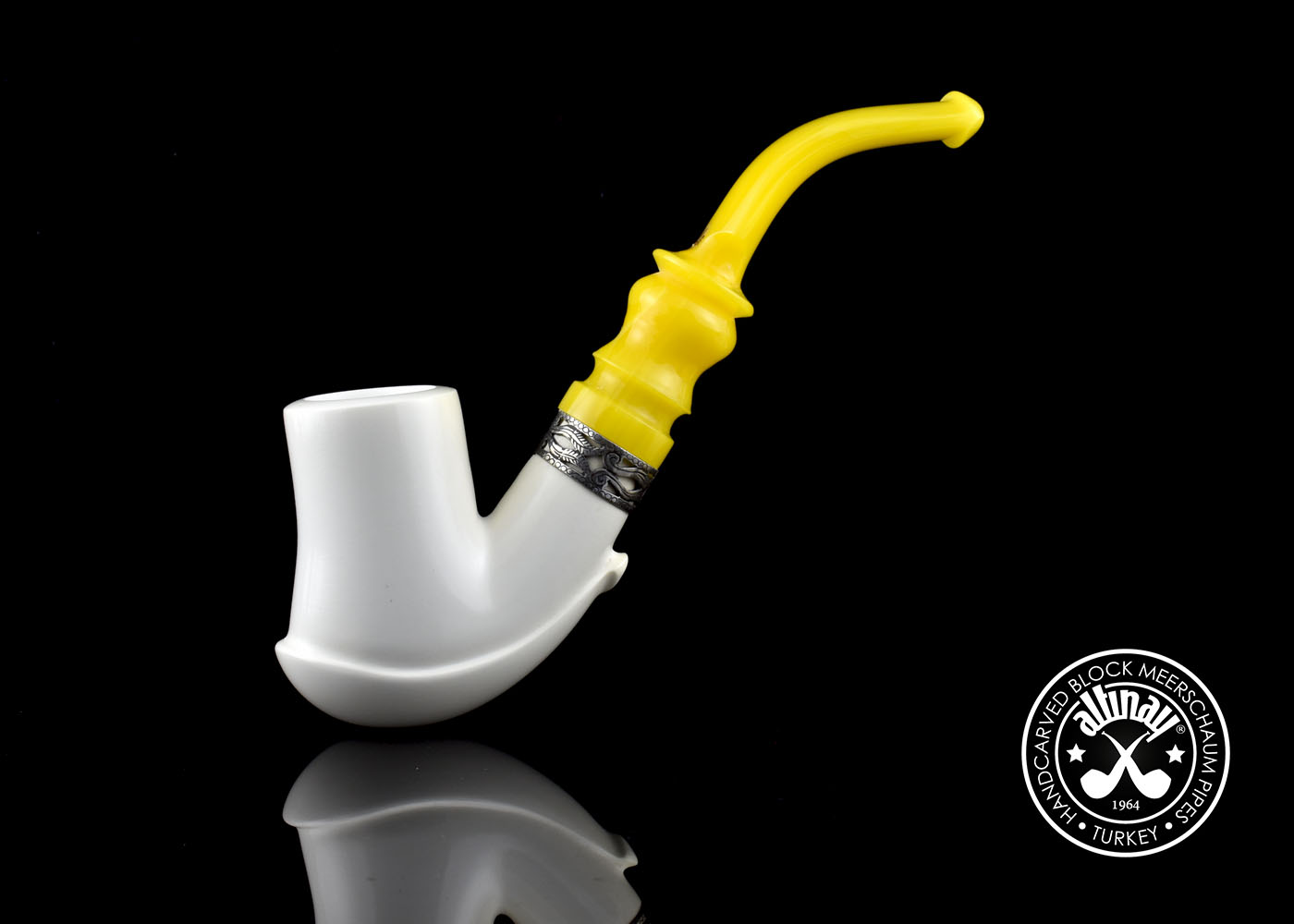 altinay-classic-bent-meerschaumpfeife-silberband-gebogen-2 image 3