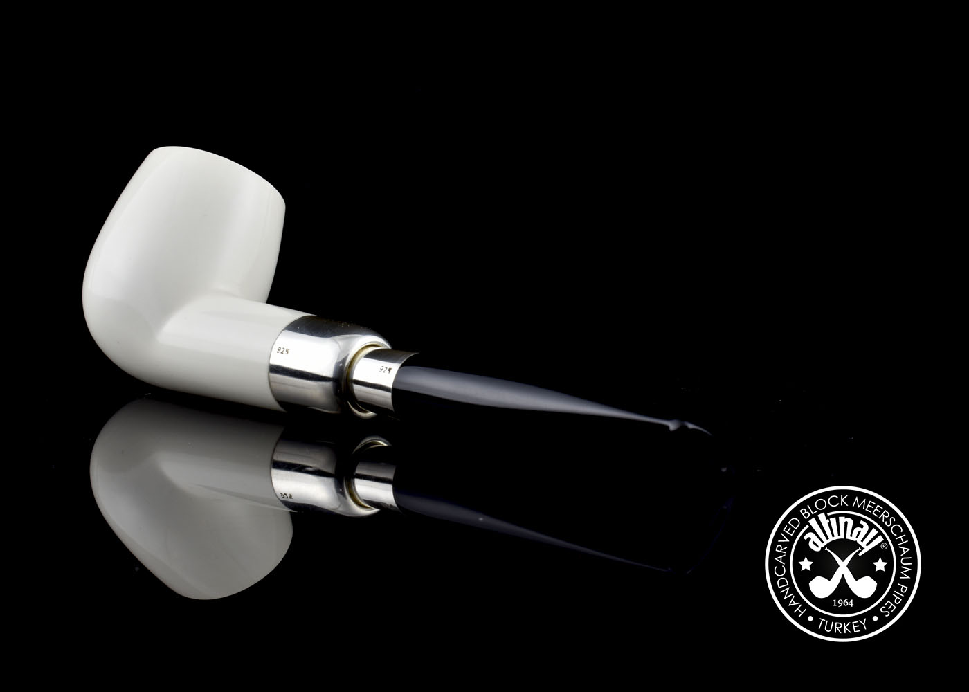 altinay-spigot-billiard-meerschaumpfeife-silber-spigot-4 image 3