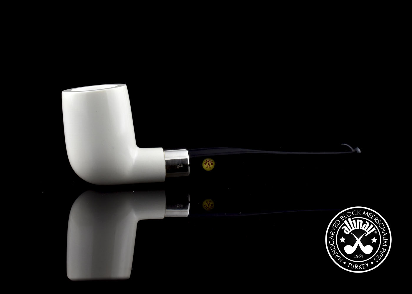 altinay-classic-billiard-meerschaumpfeife-mit-silberband-5 image 2
