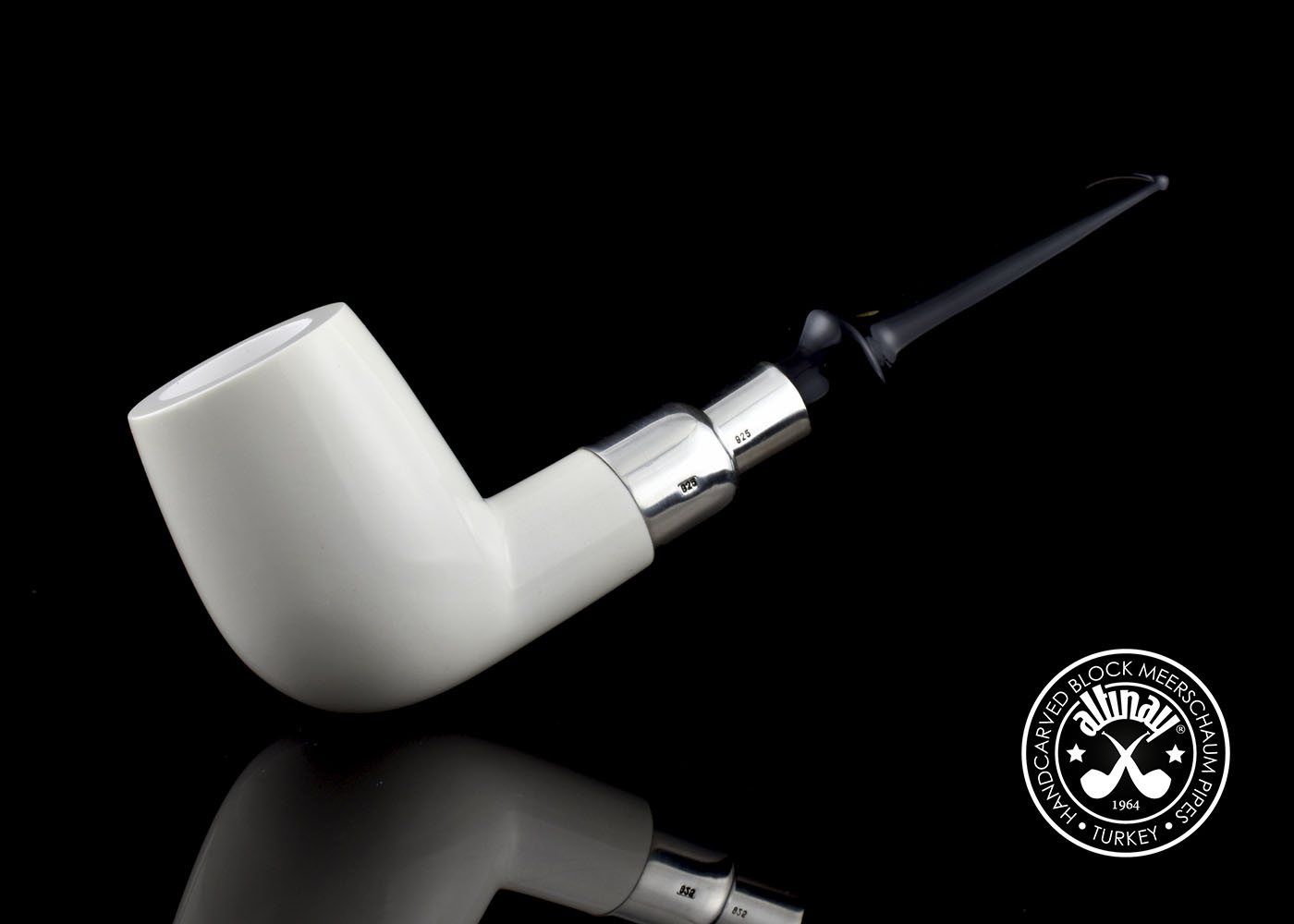 altinay-spigot-billiard-silber-meerschaumpfeife image 1