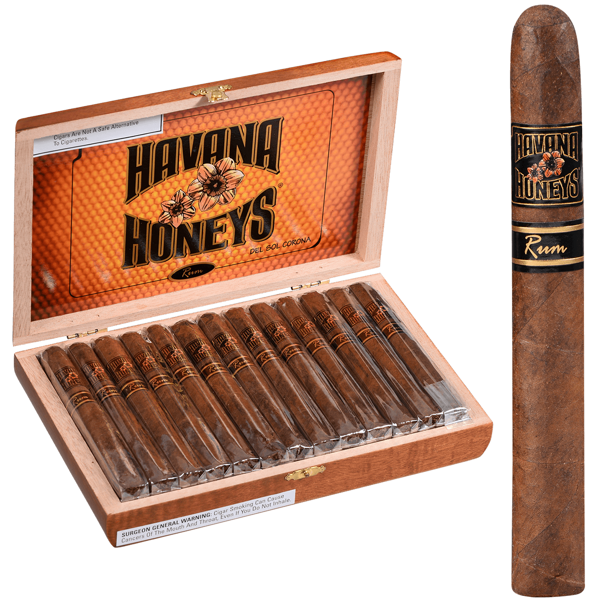 havana-honeys-del-sol-rum-zigarren-corona-mild-5-5-zoll image 1