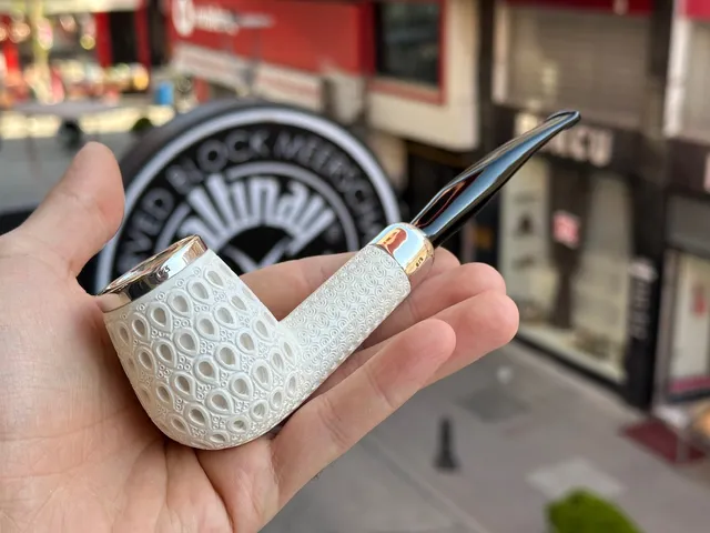 altinay-spigot-top-silver-billiard-army-meerschaumpfeife image 1