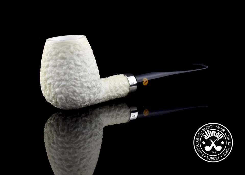 altinay-classic-billiard-meerschaumpfeife-mit-silberring-glatt image 1