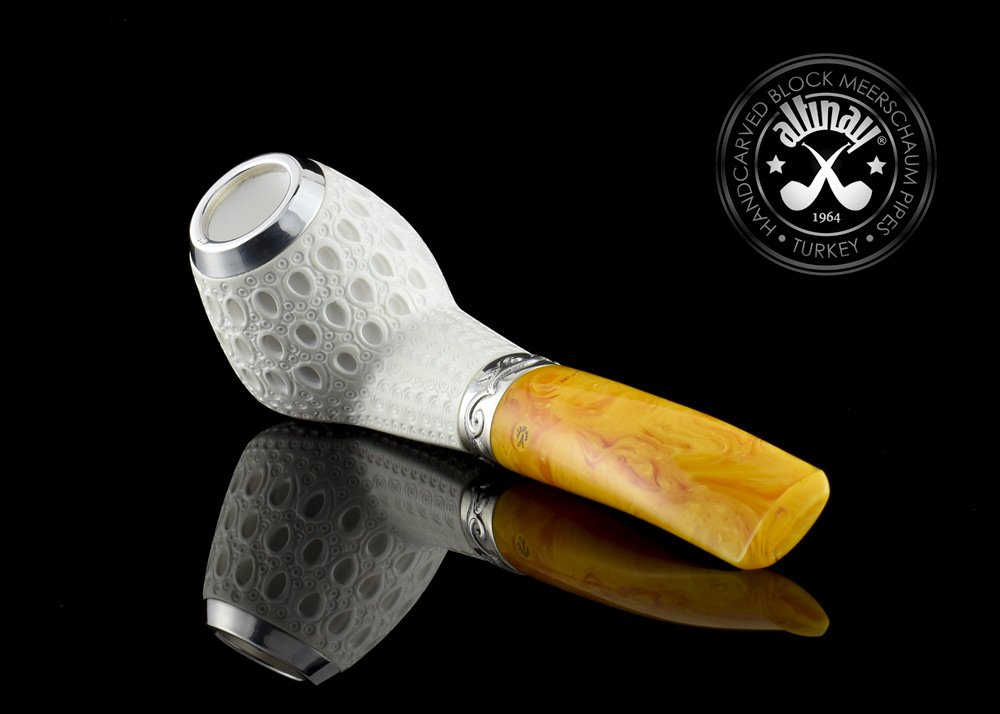 altinay-classic-brandy-meerschaumpfeife-silber-quarter-bent image 1