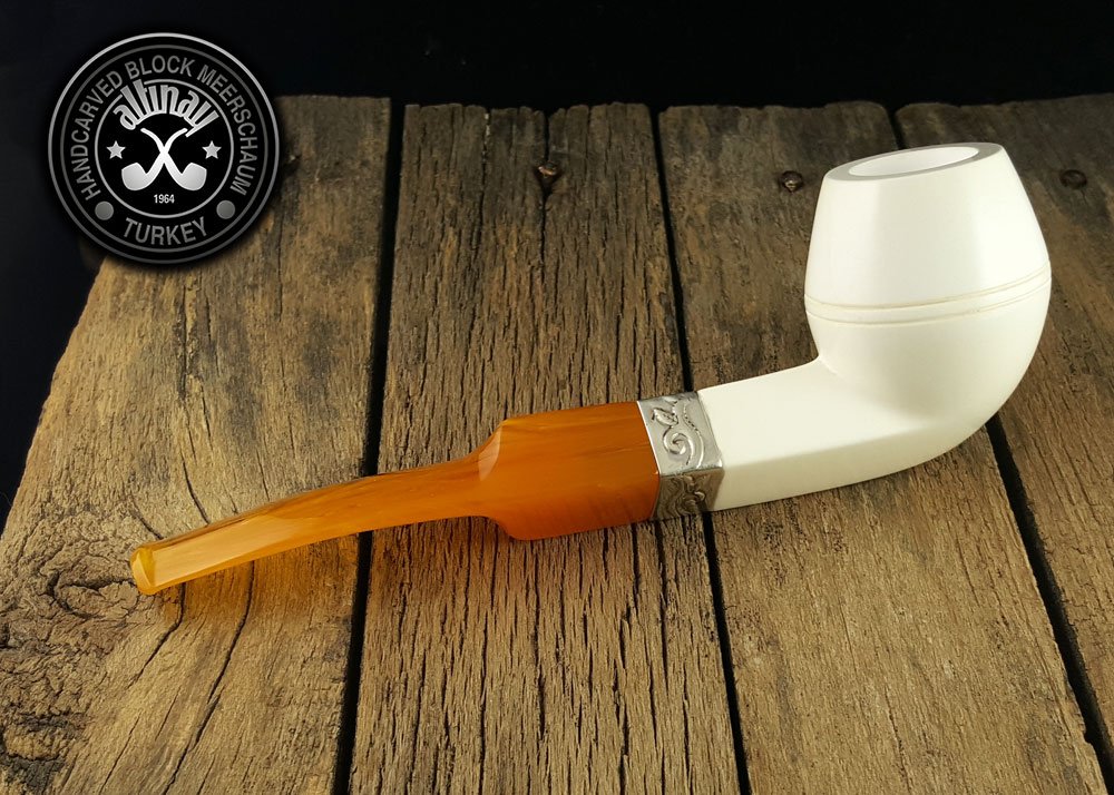 altinay-classic-bulldog-meerschaumpfeife-silberring-etui image 1