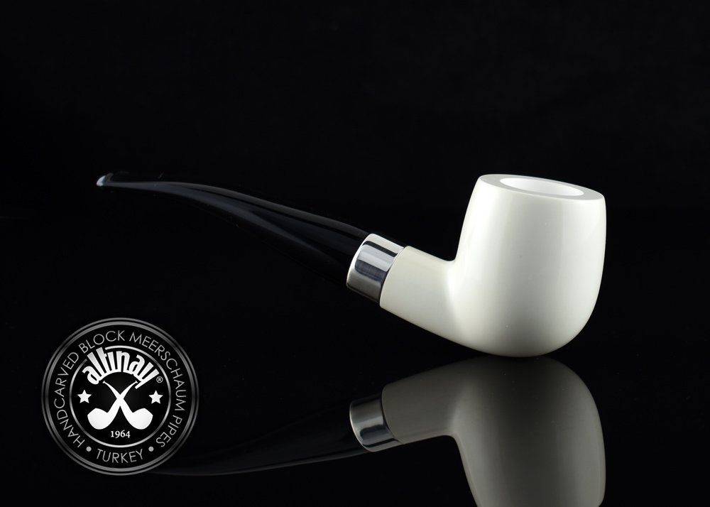 altinay-classic-half-bent-meerschaumpfeife-silberband image 4