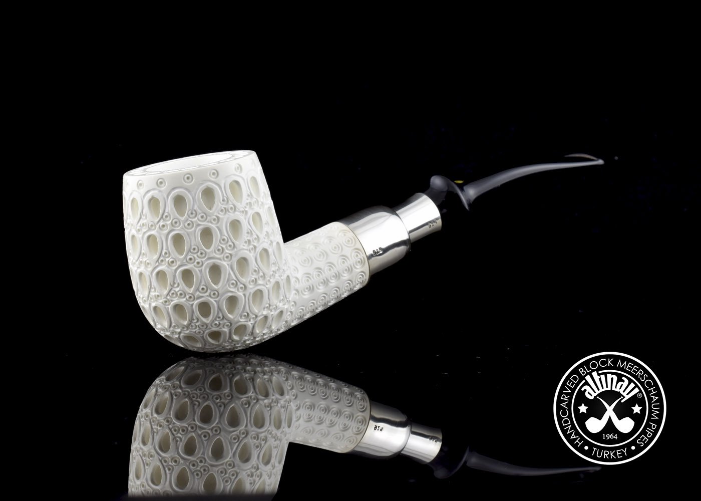 altinay-spigot-bent-billiard-meerschaumpfeife-natur image 3