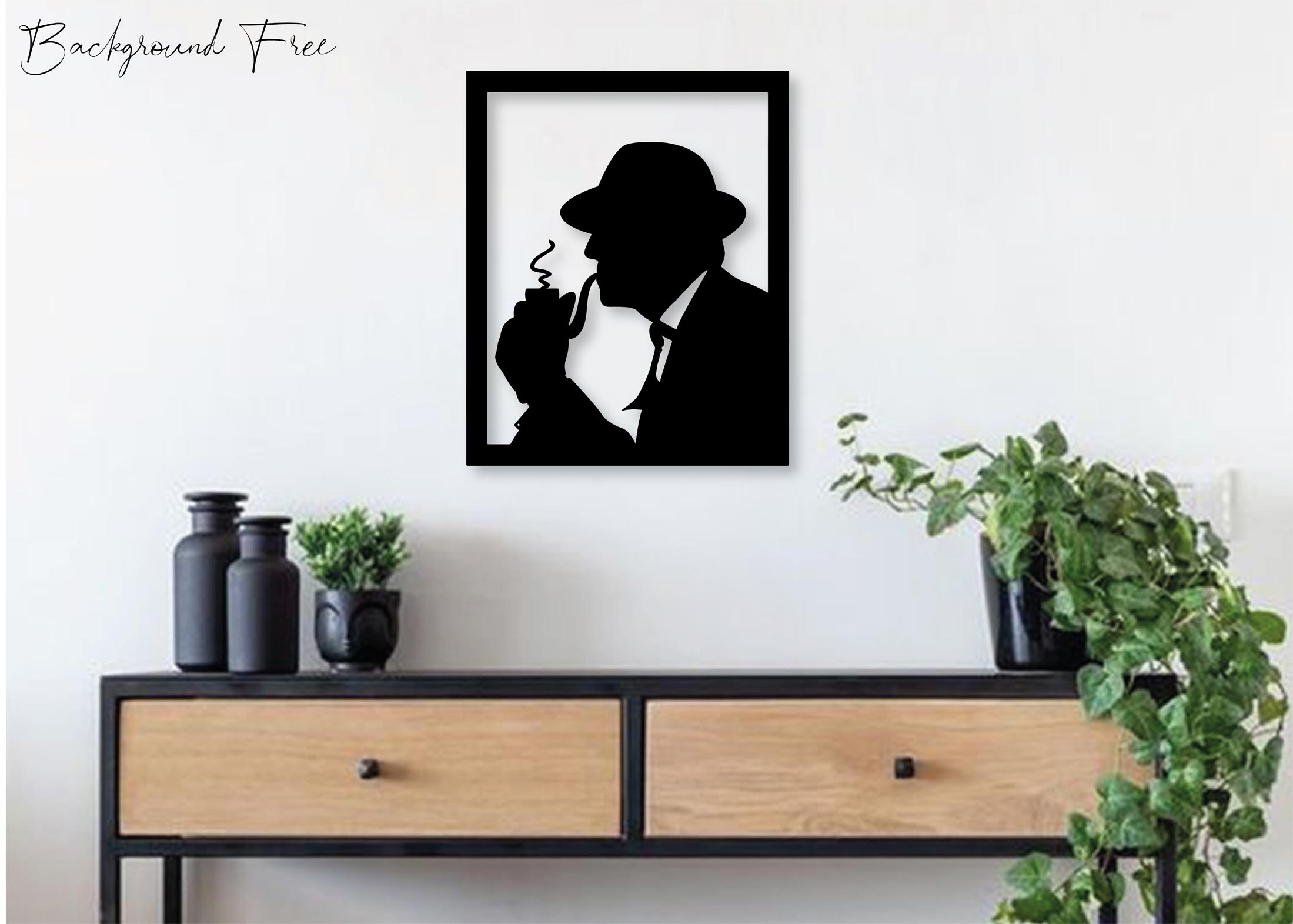 altinay-smoking-man-wanddeko-holz-pfeifenraucher image 6