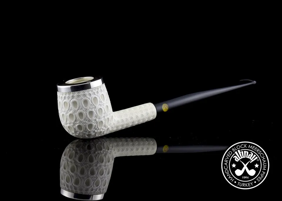 altinay-classic-billiard-meerschaumpfeife-top-silver-silberring image 1
