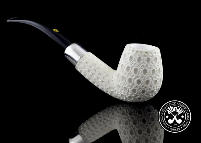 altinay-spigot-bent-billiard-silber-army-meerschaumpfeife image 1