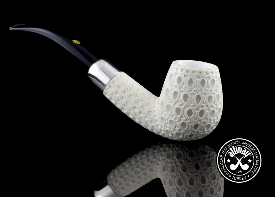 altinay-spigot-bent-billiard-silber-army-meerschaumpfeife image 1