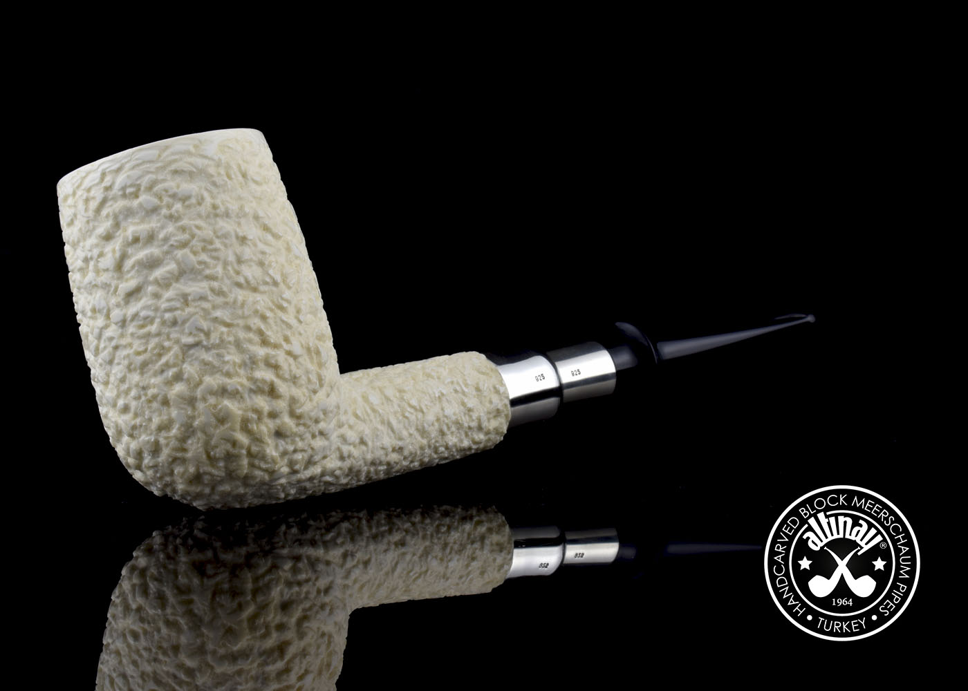 altinay-spigot-billiard-meerschaumpfeife-silber-6 image 5