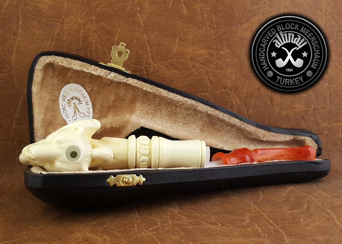 altinay-wolf-in-klaue-meerschaum-zigarettenspitze image 5