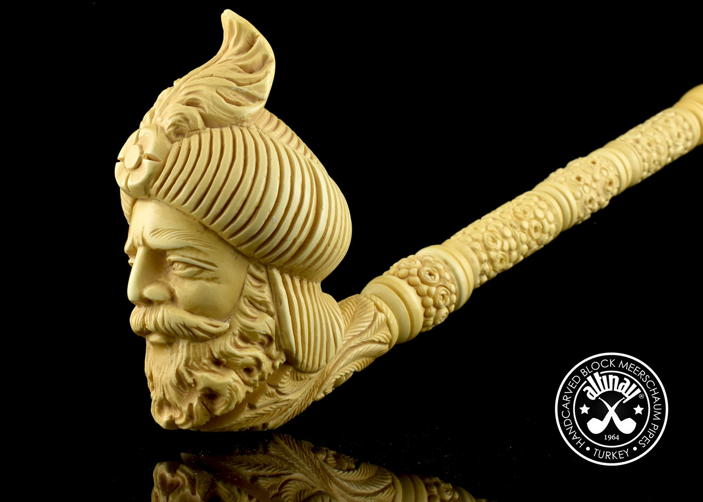 altinay-classic-sultan-saxophone-meerschaumpfeife-natur-handgeschnitzt image 4