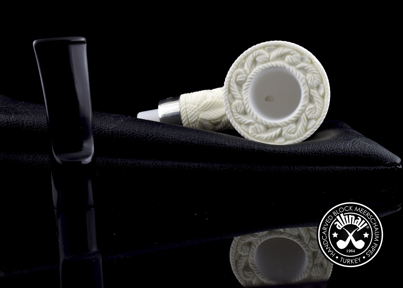 altinay-classic-poker-meerschaumpfeife-mit-silberring-natur image 6
