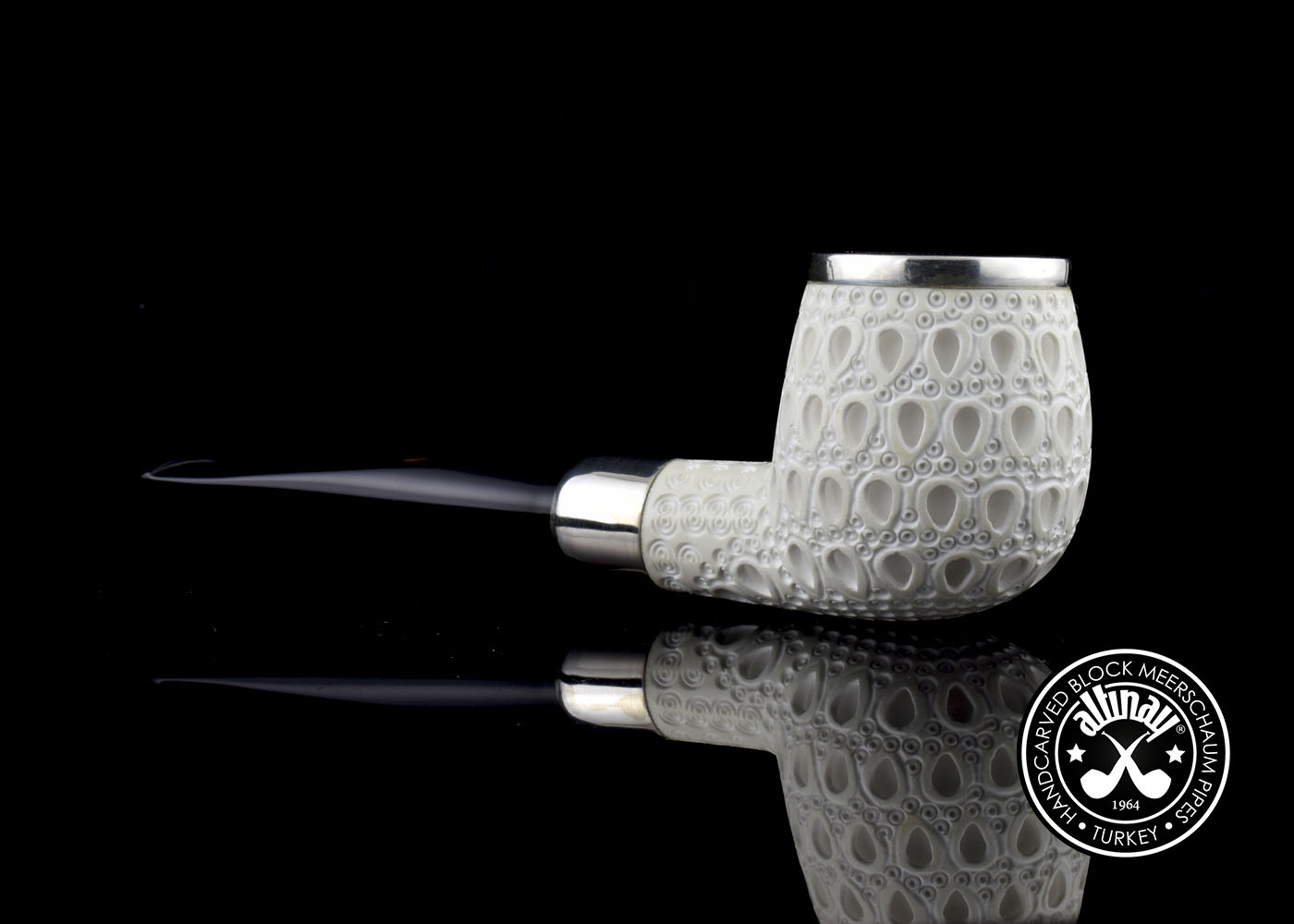 altinay-army-top-apple-meerschaumpfeife-silber image 1