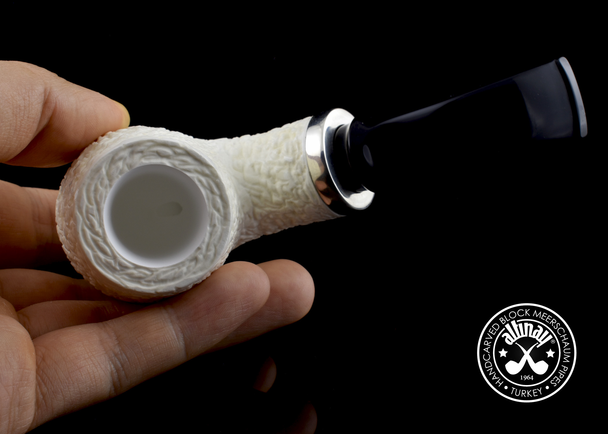 altinay-reverse-calabash-45385-meerschaumpfeife-bent-billiard-rustiziert image 4