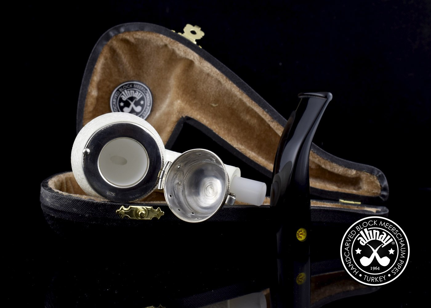 altinay-classic-bent-30623-meerschaumpfeife-silberdeckel image 8