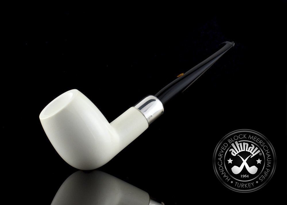 altinay-billiard-army-meerschaumpfeife-silberring image 2