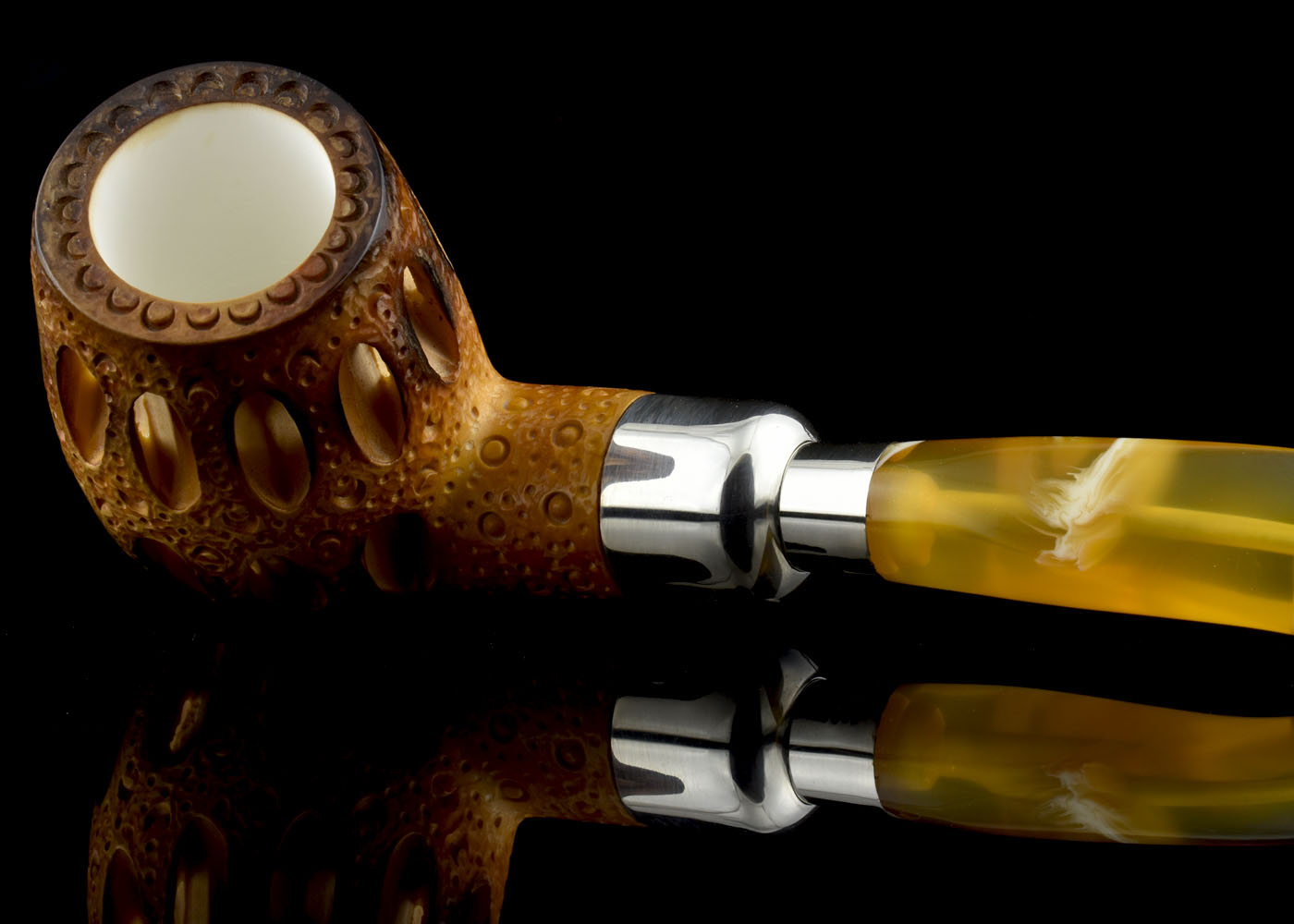 altinay-spigot-billiard-meerschaumpfeife-silber-tabakpfeife-glatt-2 image 5