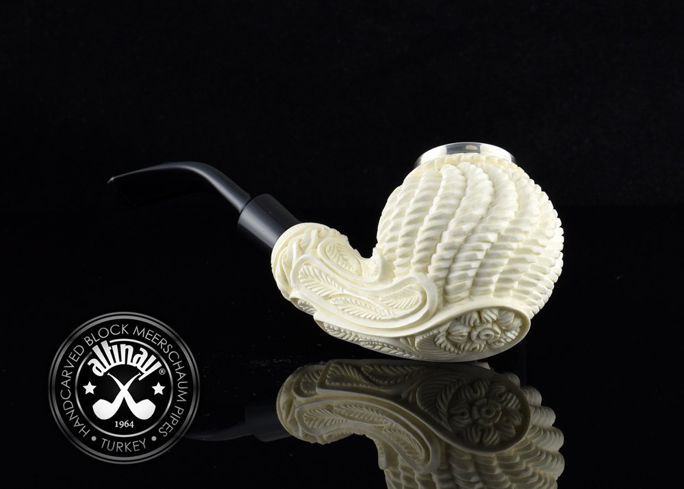 altinay-classic-wicker-meerschaumpfeife-silberdeckel-geflochten image 3