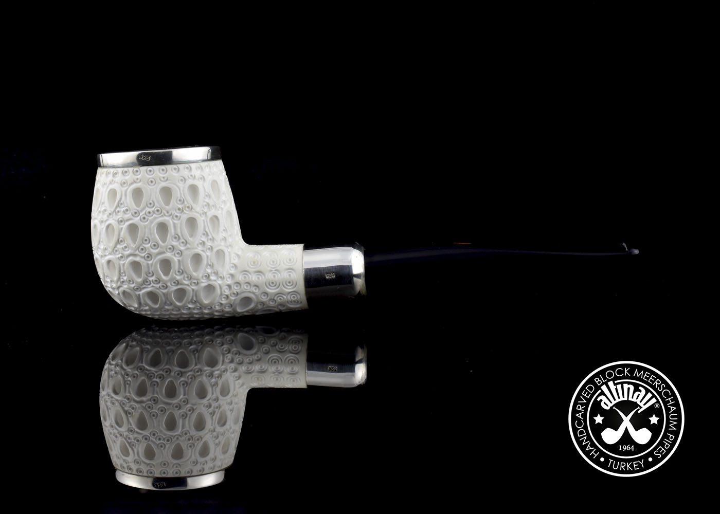 altinay-army-top-apple-meerschaumpfeife-silber image 3