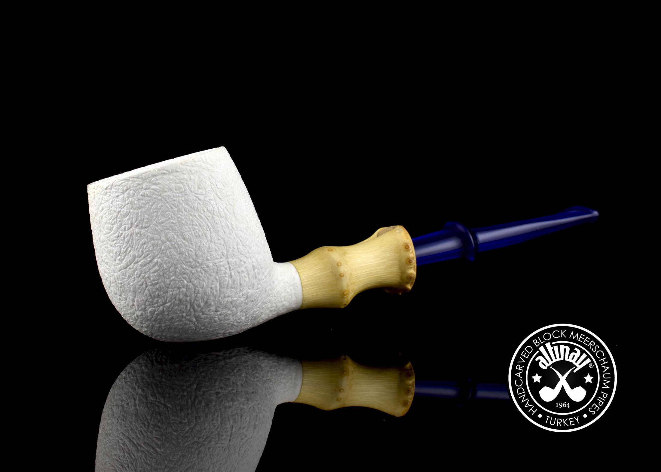 altinay-bamboo-apple-meerschaumpfeife-im-etui-mit-stopfer image 2