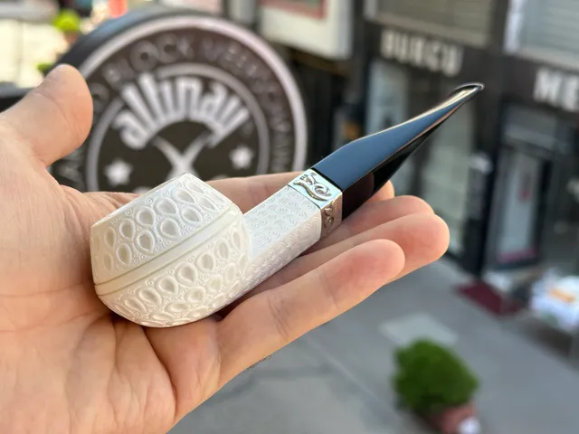 altinay-classic-bulldog-meerschaumpfeife-silberring image 1