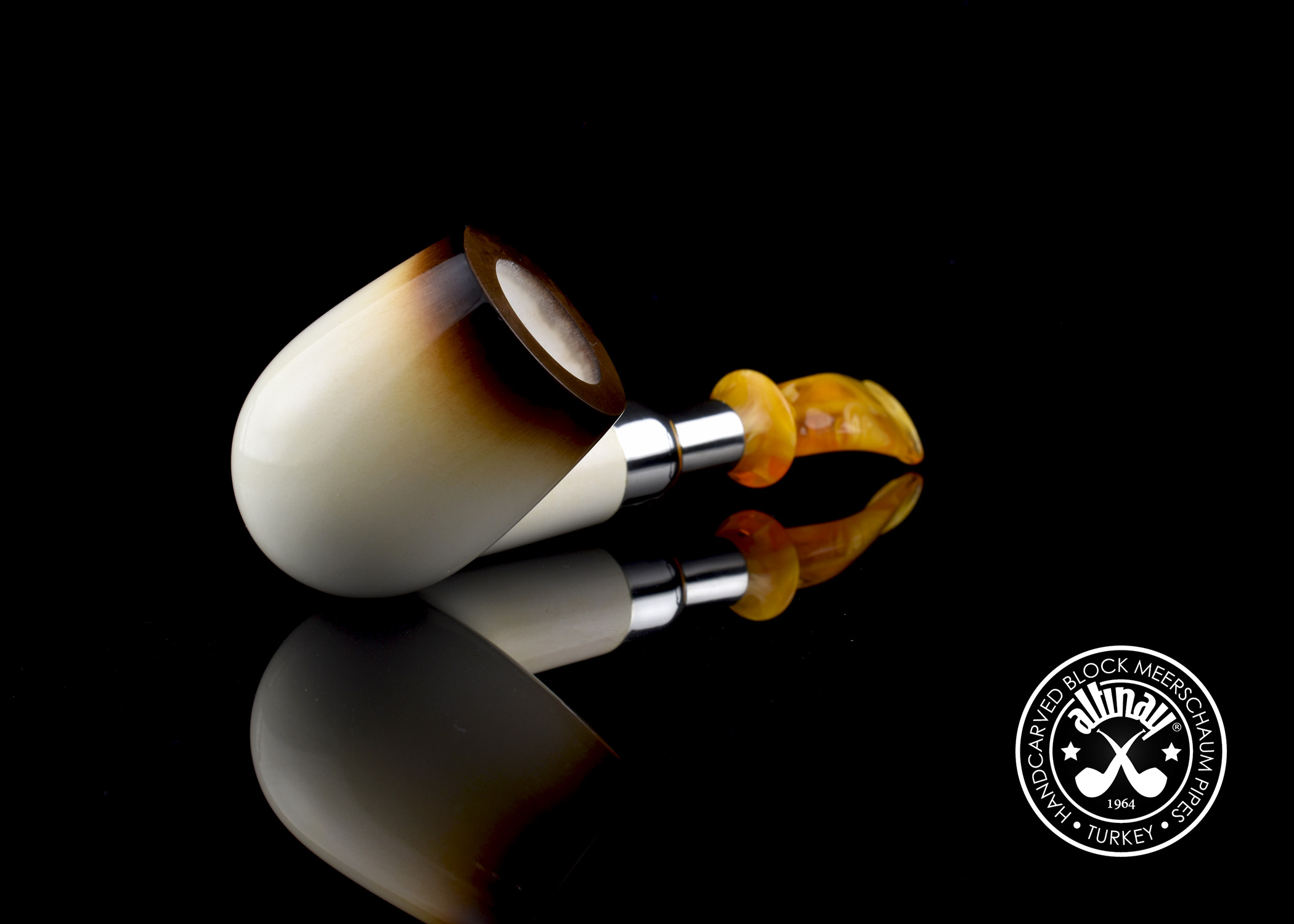 altinay-lee-van-cleef-bent-billiard-meerschaumpfeife-silber-spigot image 5