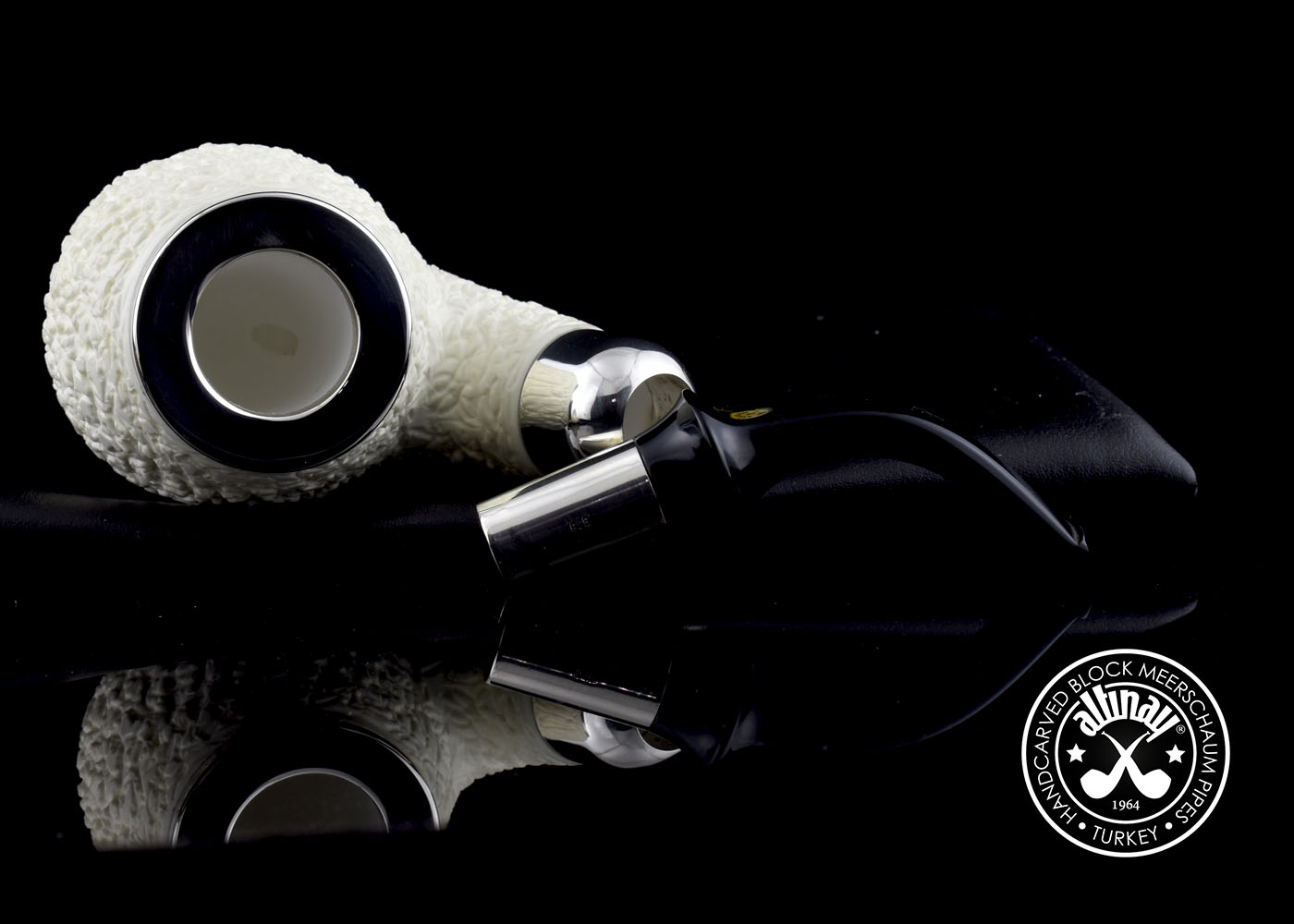 altinay-spigot-bent-apple-meerschaumpfeife-silber-top image 2