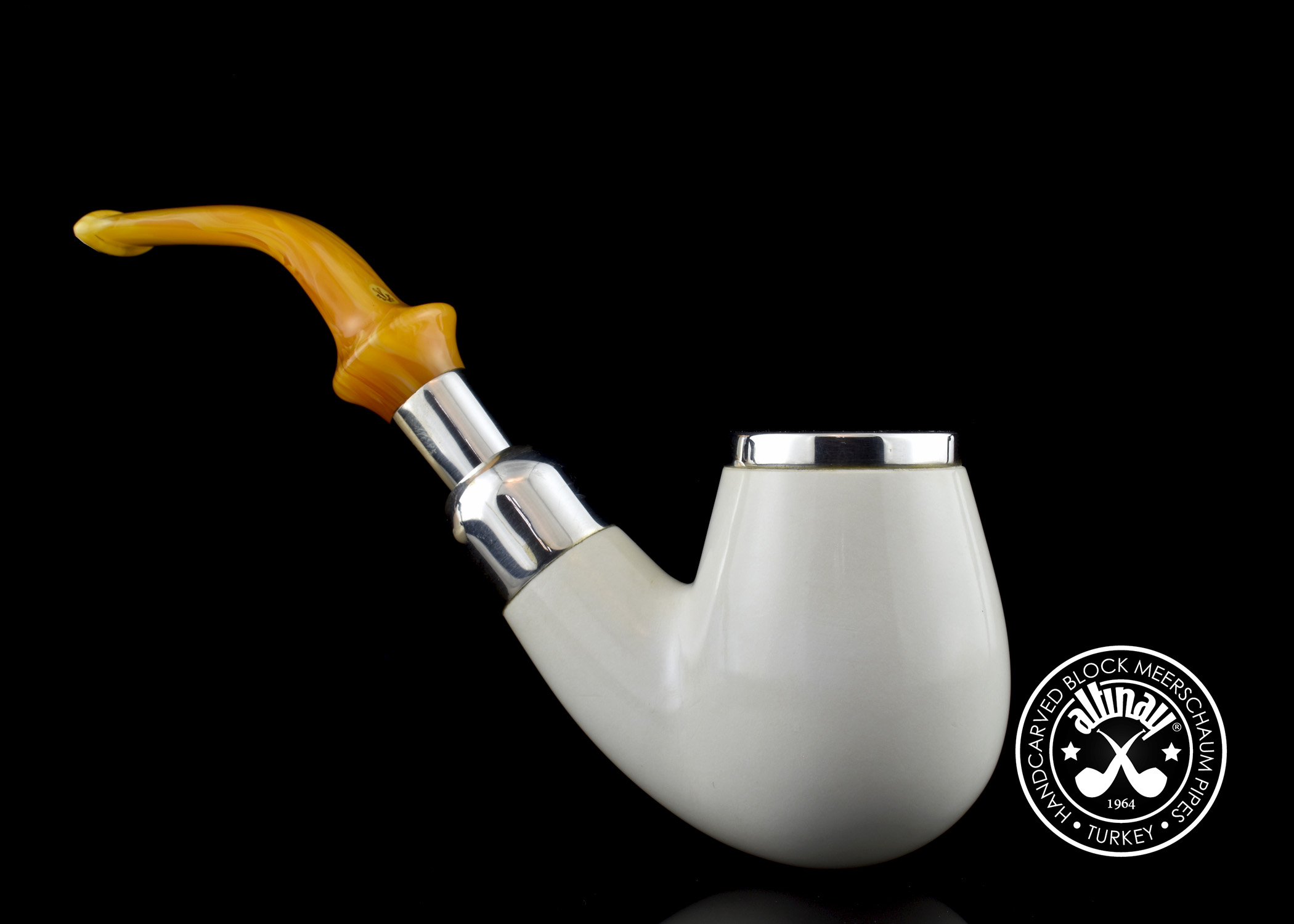 altinay-spigot-brandy-silber-meerschaumpfeife-bernstein image 2
