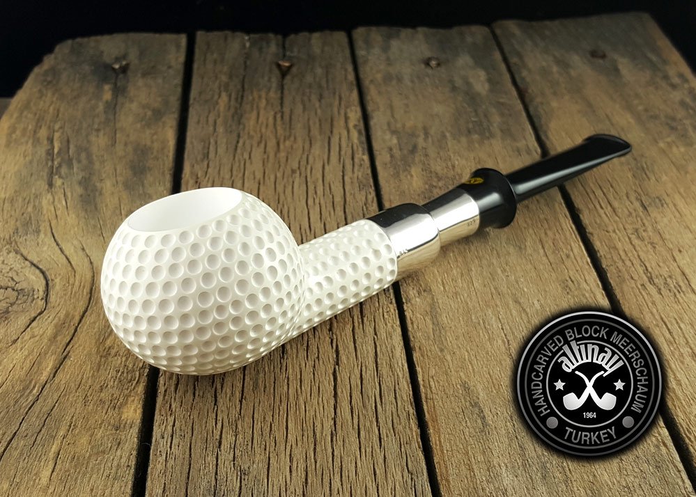 altinay-spigot-golf-silver-spigot-meerschaumpfeife-mit-etui image 1