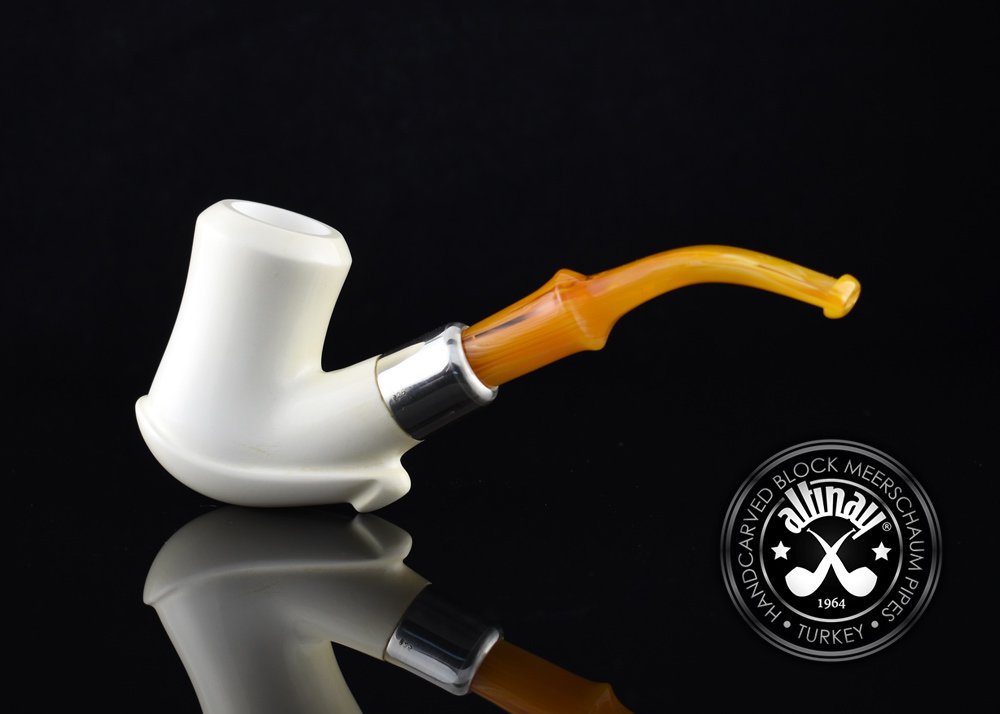 altinay-spigot-army-bent-silver-army-meerschaumpfeife-halbbent image 4