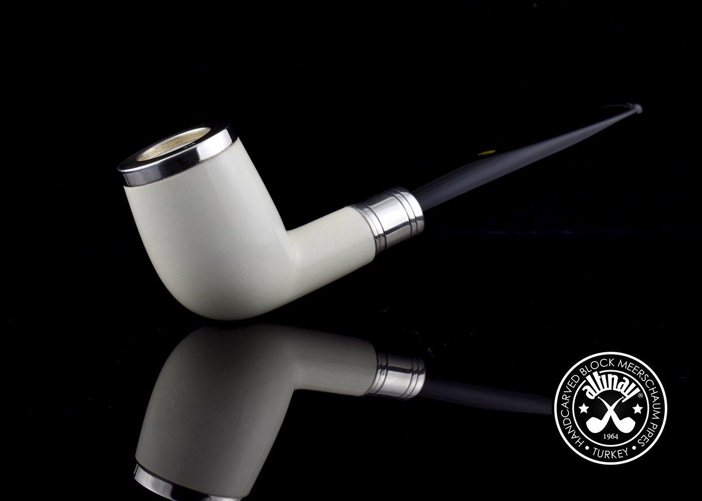 altinay-spigot-army-top-silver-billiard-meerschaumpfeife-silber image 3