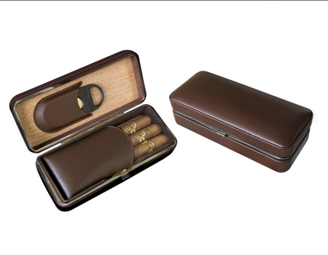 boswell-s-zigarrenetui-leder-braun-3er-mit-cutter image 3