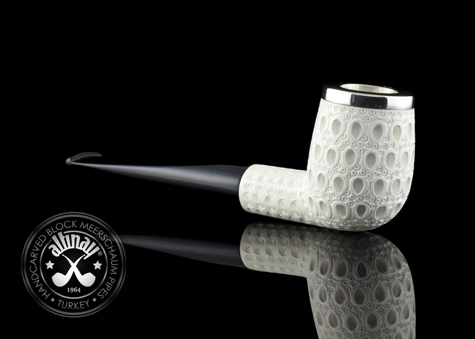 altinay-classic-billiard-meerschaumpfeife-silberkappe-acryl image 1