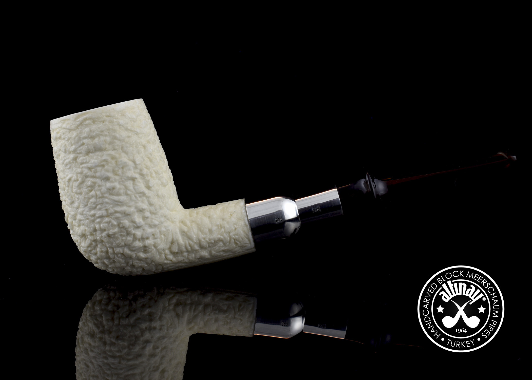 altinay-spigot-billard-meerschaumpfeife-silber-army image 3