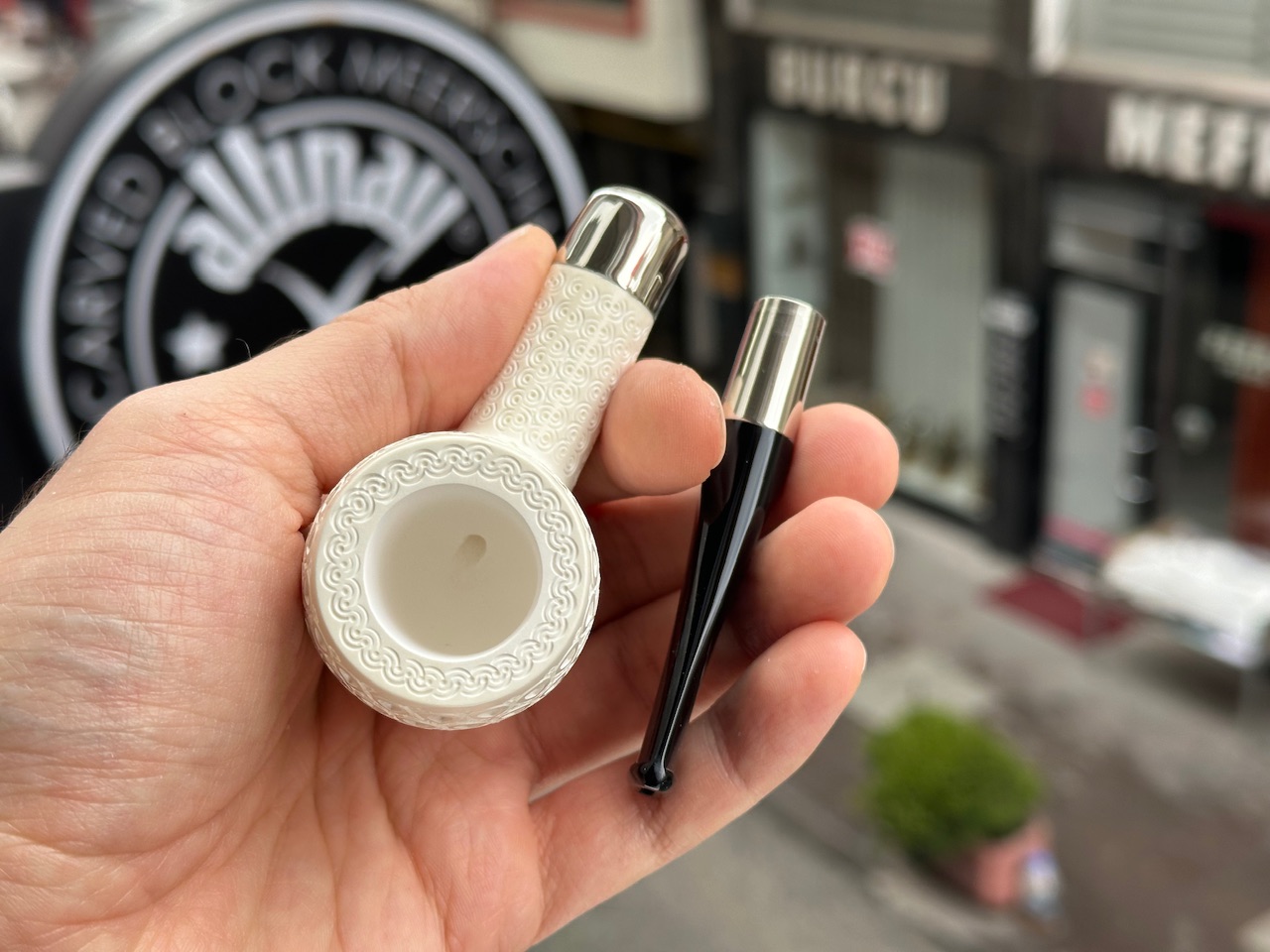 altinay-spigot-billiard-meerschaumpfeife-silber-8 image 6