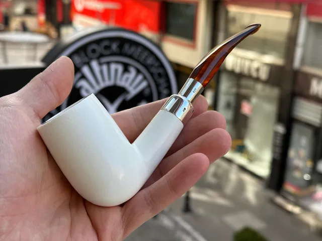 altinay-translucent-xl-billiard-meerschaumpfeife-silber-spigot image 1