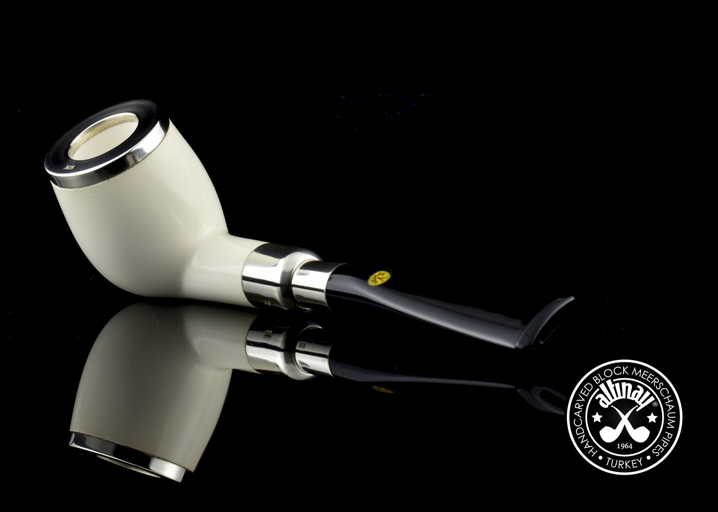 altinay-spigot-meerschaumpfeife-top-silver-billiard image 1