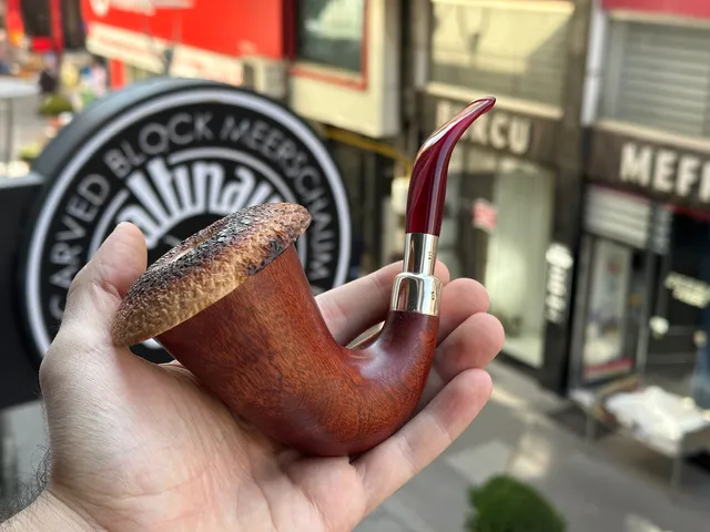altinay-calabash-mahogany-silber-spigot-tabakpfeife-meerschaum-2 image 1