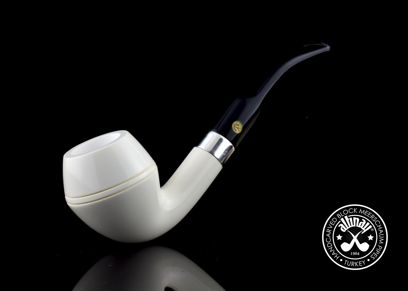 altinay-classic-rhodesian-meerschaumpfeife-silberring-2 image 1
