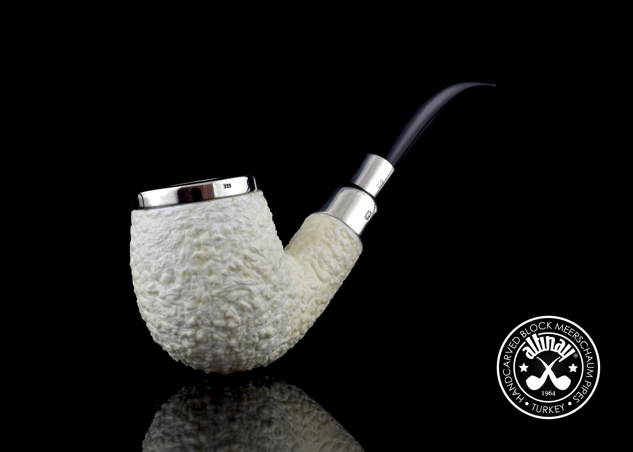altinay-spigot-army-billiard-meerschaumpfeife-silber-7 image 6