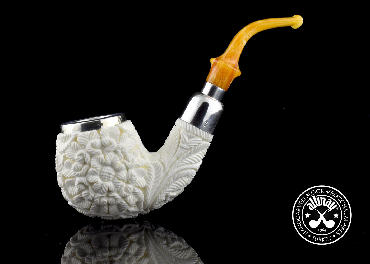 altinay-spigot-apple-meerschaumpfeife-silber-rund image 3
