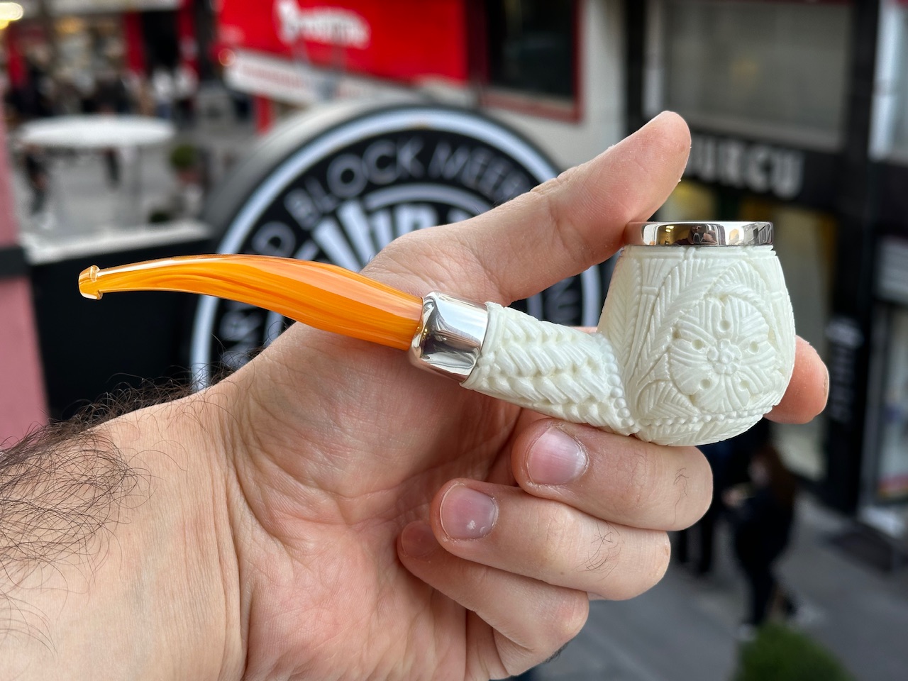 altinay-spigot-top-silver-apple-army-meerschaumpfeife-silberring image 3