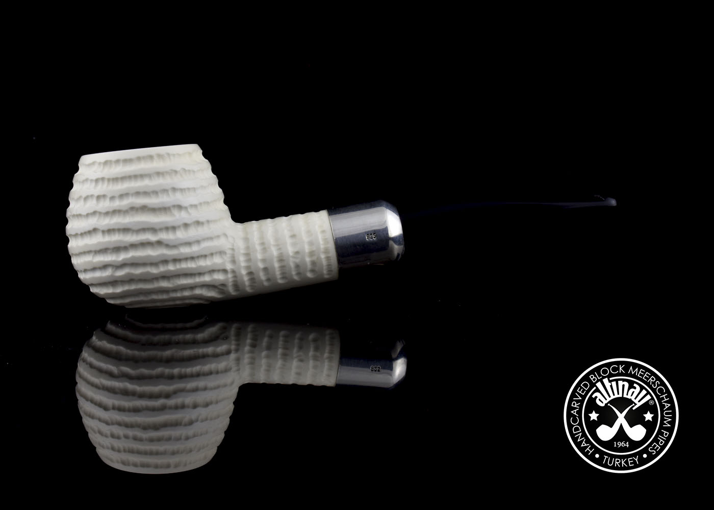 altinay-spigot-army-apple-meerschaumpfeife-silberring image 2