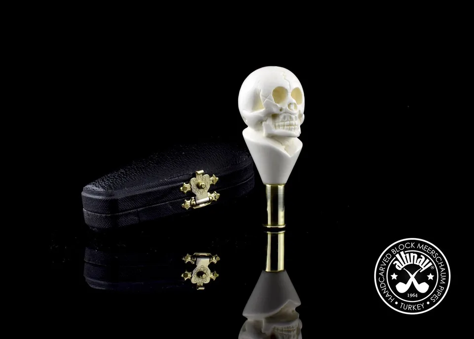 altinay-skull-meerschaum-stopfer-mit-h-lse image 1