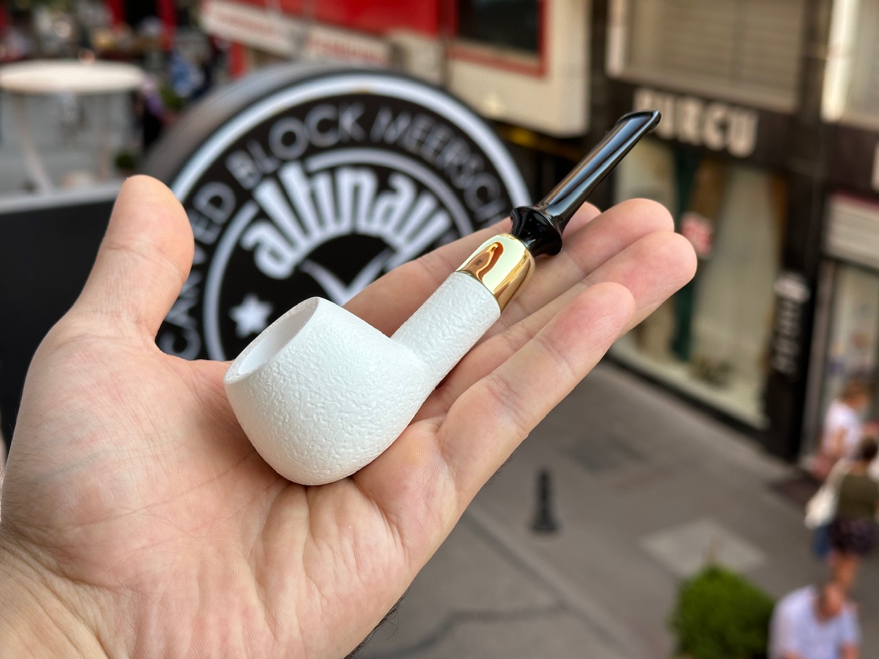 altinay-spigot-apple-brass-army-meerschaumpfeife image 2